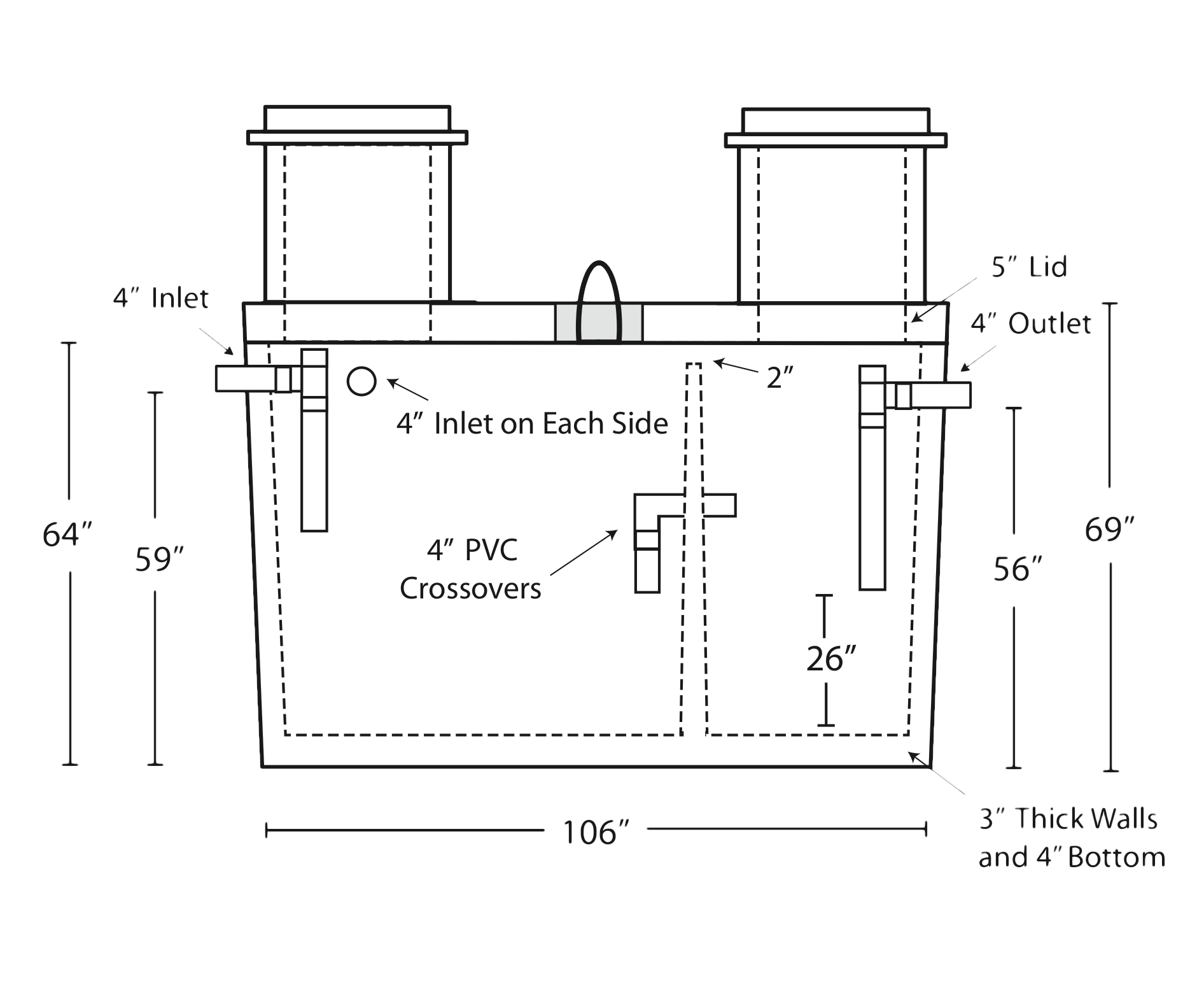 1000 Gallon Sand Oil Interceptor